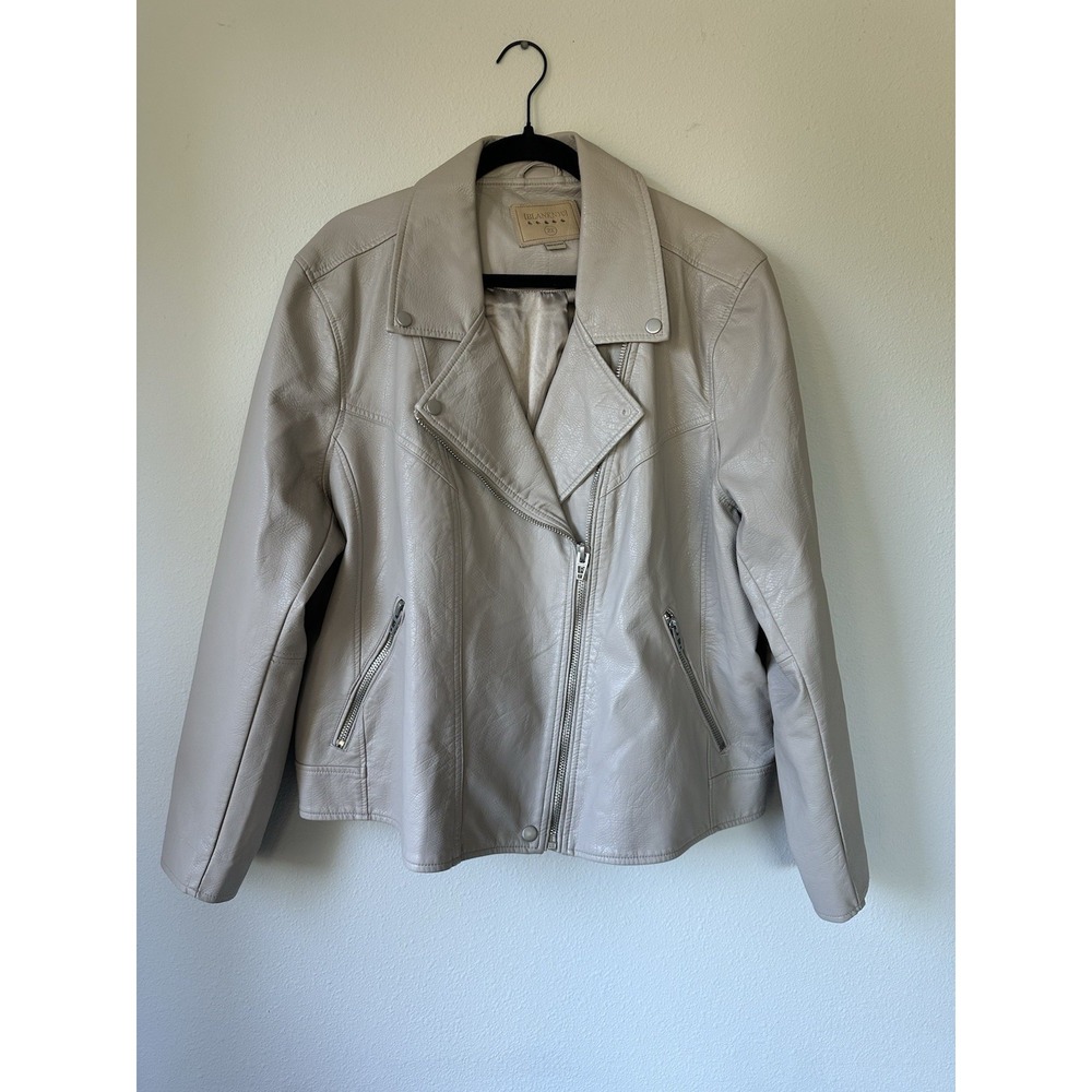 Blank NYC On The Rocks Moto Jacket‎ Faux Leather Size 2XL